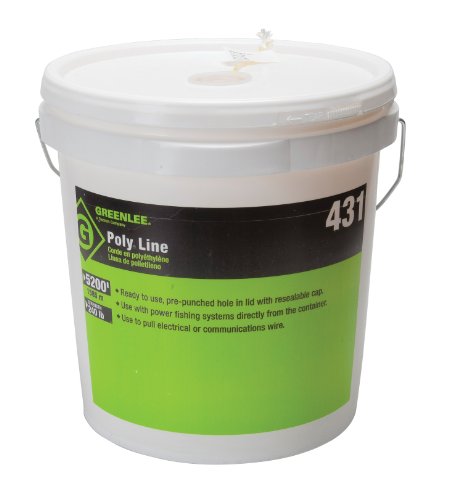 Greenlee Textron 431 Poly Tracer Fish Line, 6500-Feet, Yellow