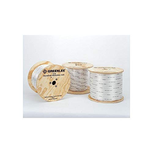 Greenlee 4436 Polyester Pulling and Measuring Tape, 5/8-Inch by 3000-Feet