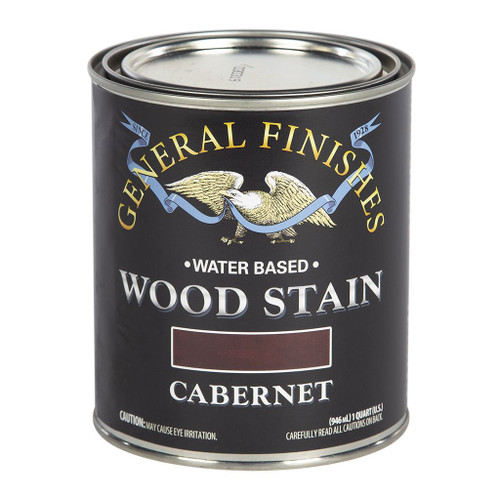 General Finishes Water-based Wood Stain, Cabernet, Qt.