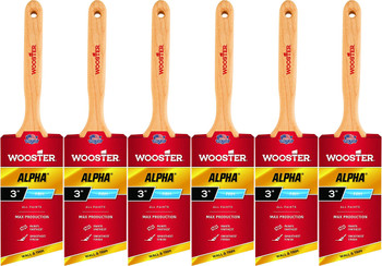 Wooster Genuine 3" Alpha Angle Sash Paintbrush 6-Pack, 4231-3-6PK