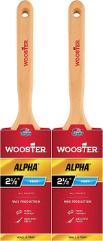 Wooster Genuine 2.5" Alpha Flat Sash Paintbrush 2-Pack, 4232-2.5-2PK