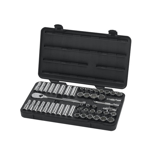GearWrench 1/2" 12-Point Standard & Deep Metric Sockets, 49-Piece Set