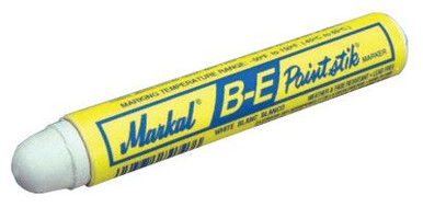 Markal Paintstik B-E Markers, 11/16 in, White, 12/DZ, #80620