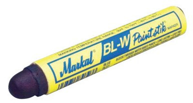 Markal Paintstik BL-W Markers, 11/16 in dia, 4 3/4 in, Blue, 12/DZ, #80735