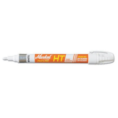 Markal PRO-LINE HT Liquid Paint Markers, White, 1/8", Bullet, 12/PK, #97301