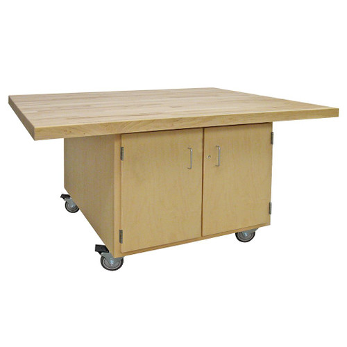 Hann 4-Station Work Bench with 4 Doors and Casters