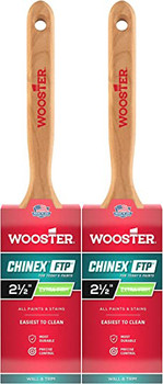 Wooster Genuine 2.5" Chinex FTP Flat Sash Paintbrush 2-Pack, 4412-2.5-2PK