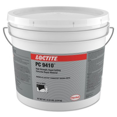 Loctite Fixmaster Magna-Crete, 1 gal, Bottle/Bucket Kit, Grey, 1/EA