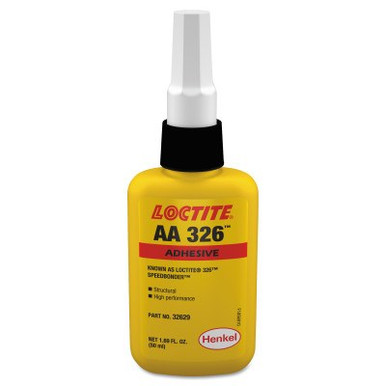 Loctite 326 Speedbonder Structural Adhesive, Fast Fixture, 50 mL, Bottle, Amber, 1/BTL