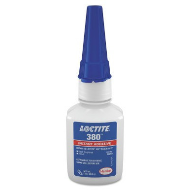 Loctite 380 Black Max Instant Adhesive, Toughened, 1 oz, Bottle, Black, 1/BTL