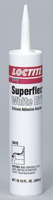 Loctite Superflex RTV, Silicone Adhesive Sealants, 300 mL Cartridge, White, 1/CTG