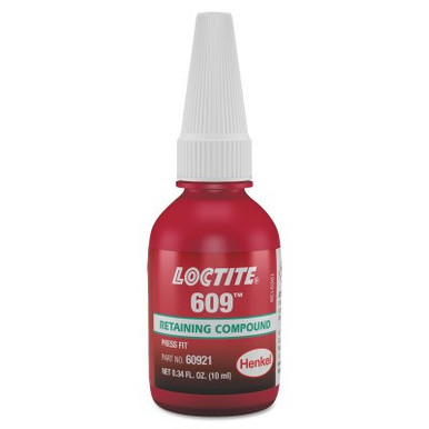 Loctite 609 Retaining Compound, General Purpose, 10 mL Bottle, Green, 3,000 psi, 1/BTL