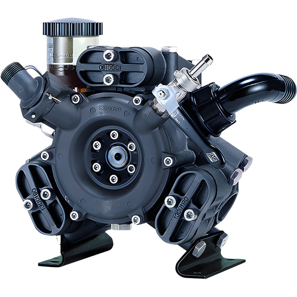 AR503 MEDIUM PRESSURE TRIPLE DIAPHRAGM PUMP - SP VERSION WITH FLANGE TO ATTACH GEARBOX OR SHAFT KIT