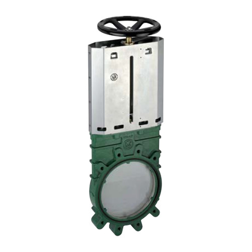 Metaltecnica 12 in. Cast Iron ANSI Flanged Gate Valve w/ Stainless Steel Knife - Hand Wheel