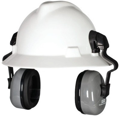 MSA Sound Control SH Earmuffs, 25 dB NRR, Gray/Black, Cap-Mounted, 1/PR, #10129327