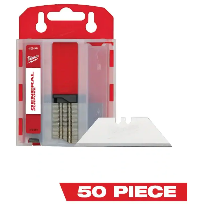 48-22-1950 Milwaukee 50PC General Purpose Utility Blades w/ Dispenser