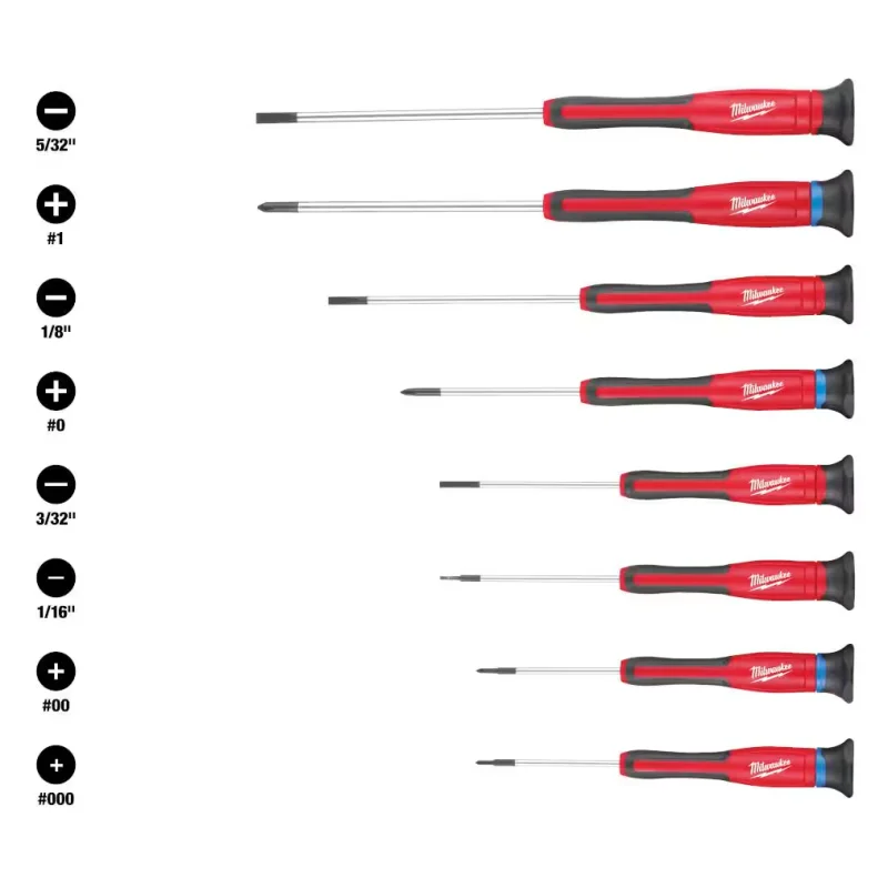 48-22-2614 Milwaukee Precision Phillips Slotted Screwdriver Set – 8PC
