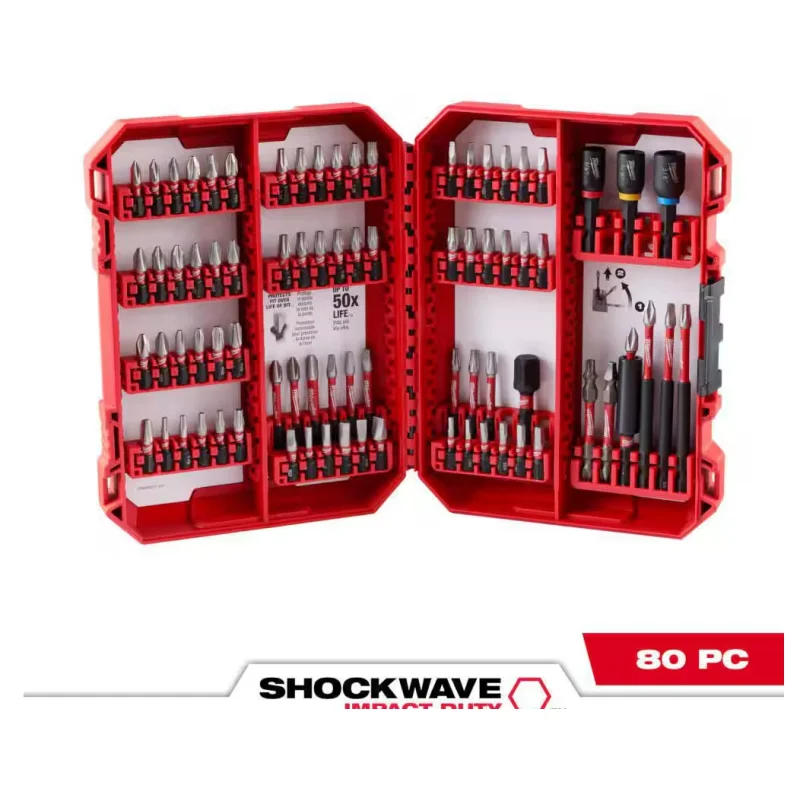 48-32-4094 Milwaukee SHOCKWAVE Impact Duty Driver Bit Set – 80 PC