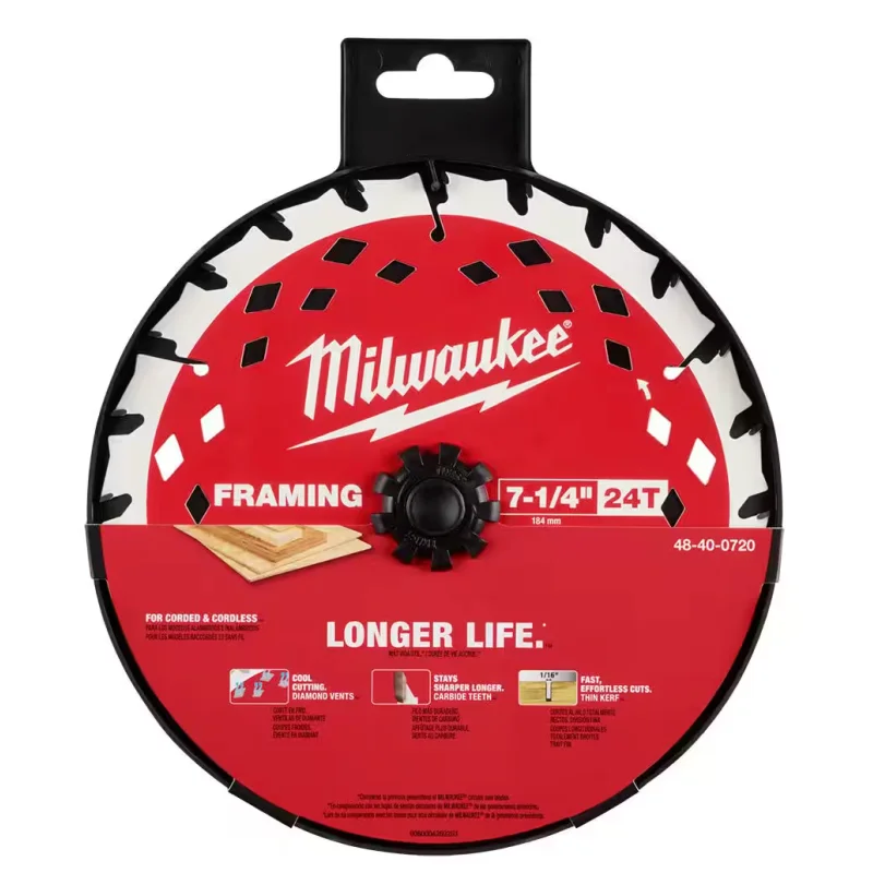 48-40-0720 Milwaukee 7-1/4″ 24T Framing Circular Saw Blade
