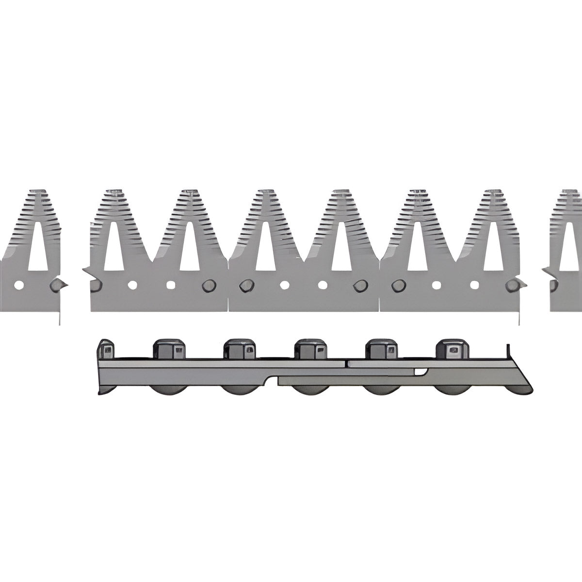 SPLICED RIGHT HAND SICKLE ASSEMBLY FOR JOHN DEERE 635FD DUAL DRIVE - 35' HEADER- FINE TOOTH SECTION
