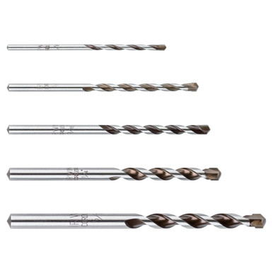 Irwin 5-PC Multi-Material Drill Bit Sets, Cordless, Carbide Tip, #IR-4935078 (6/Pkg)