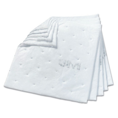 3M High-Capacity Petroleum Sorbent Pads, Absorbs .66 gal, 19 in x 17 in, 50 SH/CA, #7000051869