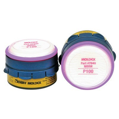 Moldex 7000/9000 Series Combo Stacked Multi-Gas/Vapor Cartridges, Gray/Fuchsia, 1/PR, #7640