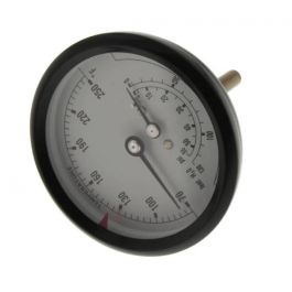 Weil McLain 510-218-065 Temperature & Pressure Gauge 0-55 PSI 60°-260°F 1/2" Back Mount