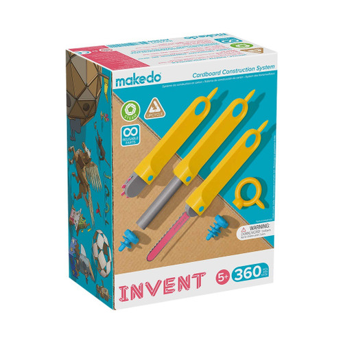 Makedo Cardboard Construction Invent Kit, 360-Piece