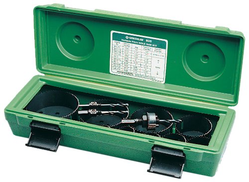 Greenlee 835 Bi-Metal Hole Saw Kit, Conduit Sizes, 1/2-Inch - 4-Inch