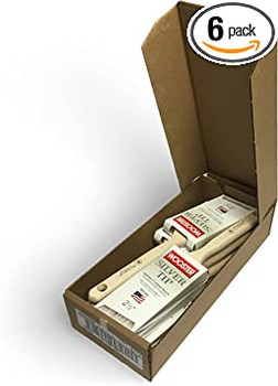 Wooster Genuine 2.5" Silver Tip Angle Sash Paintbrush 6-Pack, 5221-2.5-6PK
