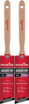 Wooster Genuine 1.5" Silver Tip Semi-Oval Angle Sash Paintbrush 2-Pack # 5228-1.5-2PK