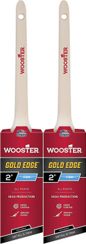 Wooster Genuine 2" Gold Edge Thin Angle Sash Paintbrush 2-Pack, 5234-2-2PK