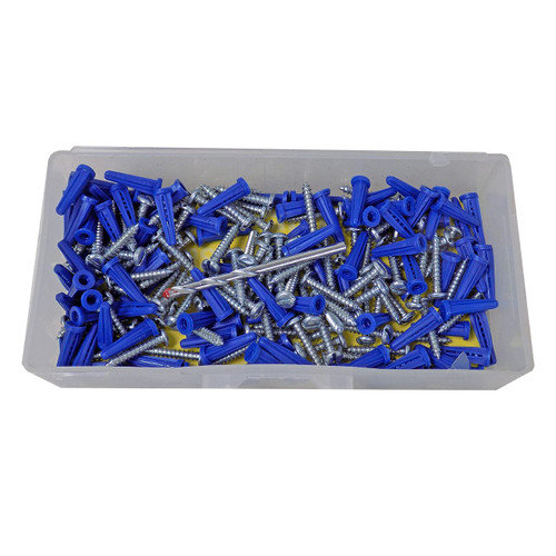 Hillman Plastic Anchor Kit Slotted Pan Head, 8-10 x 7/8"