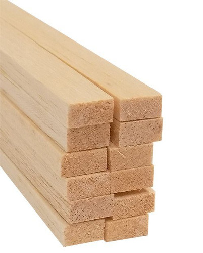 Bud Nosen Balsa Wood Strips, 1/4" x 1/2" x 36", 12/pkg.