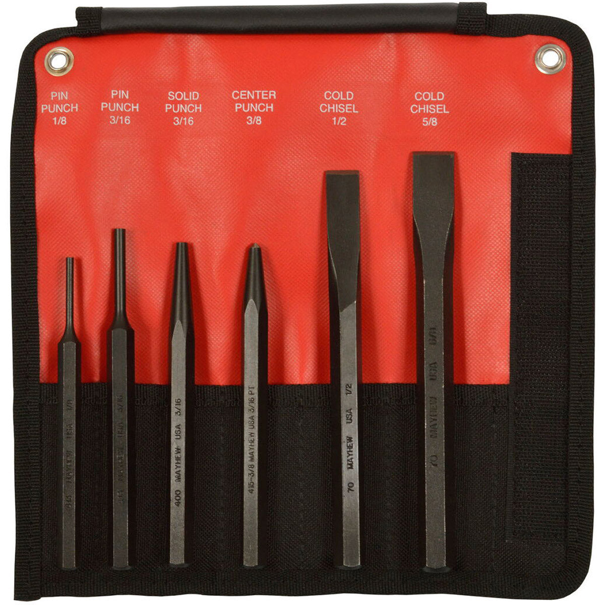 MAYHEW PUNCH & CHISEL SET - 6 PIECE