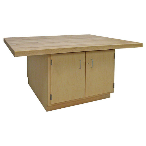 Hann 4-Station Work Bench with 4 Doors and 4 Wilton Vises (7")