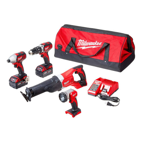 Milwaukee 18V M18 Li-ion 4-Tool Combo Kit