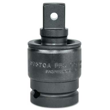 Stanley Products 1/2" Drive Impact Universal Joint Sockets, 1/2 in Drive, Black Oxide, 2.6" Long, 1/EA, #J74470P