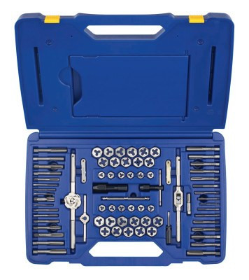 Irwin Hanson 76-pc Machine Screw/Fractional/Metric Tap & Hex Die Set, #IR-26376 (Qty. 1)