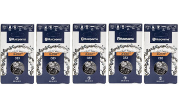 Husqvarna Genuine OEM 5 Pack 20" X-CUT C83, 3/8" pitch, .050 gauge 72DL Chainsaw Chains - 585550072-5PK