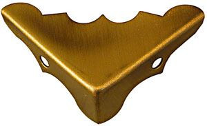 National Box Corners, Antique Brass, 9/16" x 1-1/4"