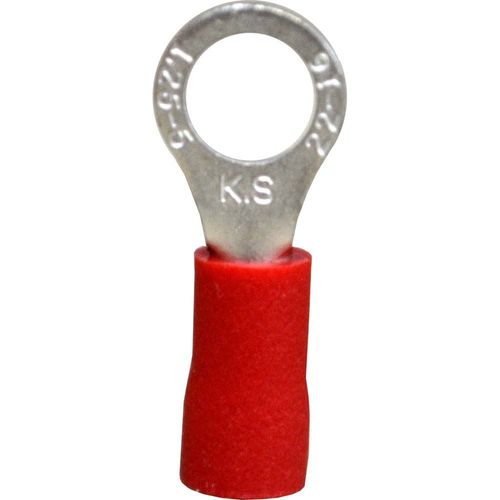 #22-#18 AWG Vinyl-Insulated Ring Terminals (4 to 6 AWG Stud) 22 pack