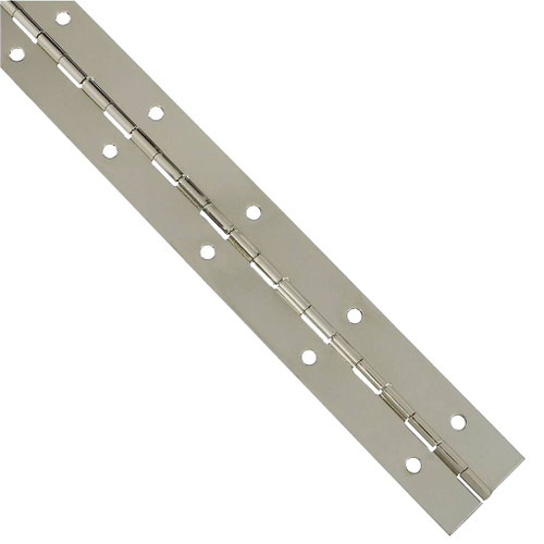 National Continuous Hinge, Nickel Plated, 1-1/2" x 12"