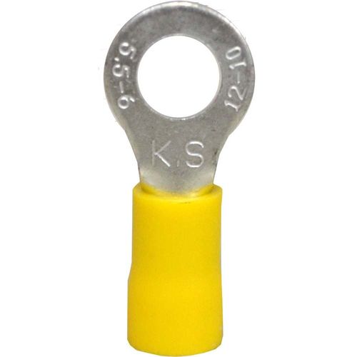 #12-#10 AWG Vinyl-Insulated Ring Terminals (12 AWG to 1/4" Stud) 14 pack