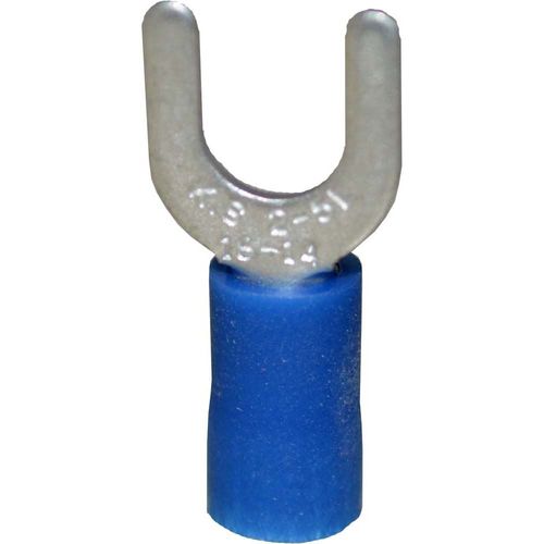 Fork Connector with Blue Vinyl-Insulated Barrel for #16-#14 AWG (20 pack)