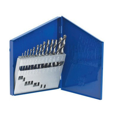 Irwin High Speed Steel Drill Bit Sets, 1/16" - 1/2" Cut Dia., Metal Case, 29 Piece Set, #IR-60138 (Qty. 1)