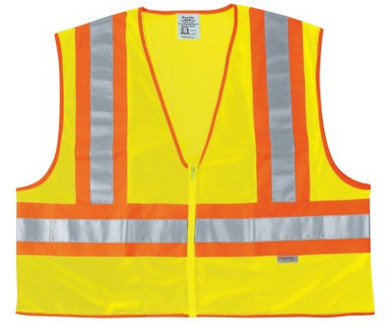 MCR Safety Luminator Class II Safety Vests, 4X-Large, Lime, 1/EA, #WCCL2LX4