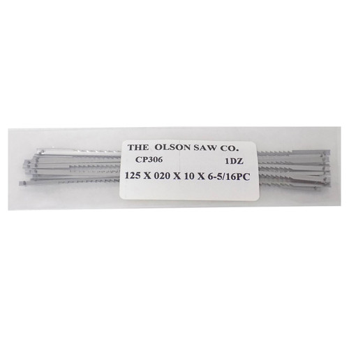 Olson Coping Saw Blades Coarse, 6-1/2" x 10T, Qty. 12