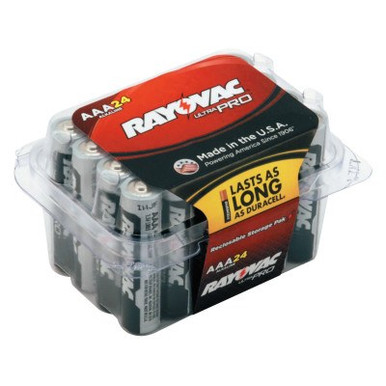 Rayovac Ultra Pro Alkaline Reclosable Batteries, AAA, 24/PK, #ALAAA24PPJ